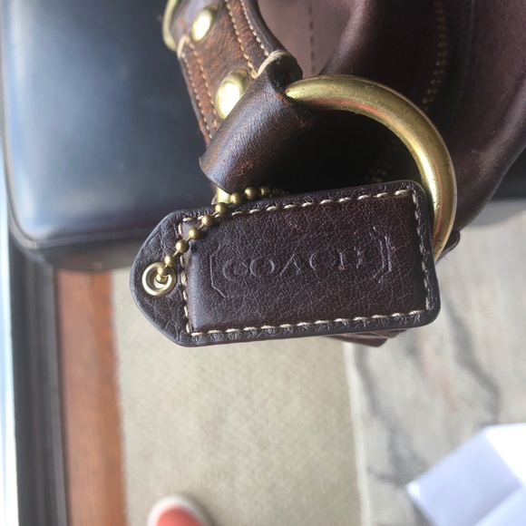 Coach Dark Brown Leather Belt Bag with Gold Accents - Picture 8 of 11